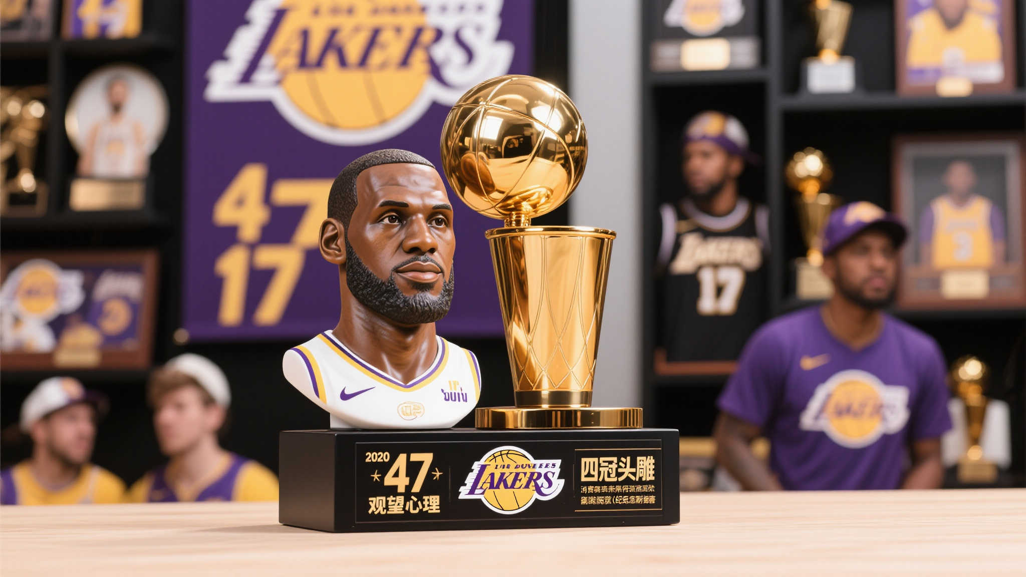 詹姆斯四冠头雕遇冷引争议，科比五冠头雕热卖成焦点